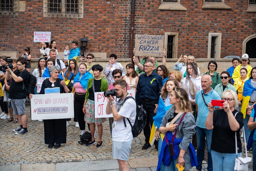 Marsz przeciw zbrodniom rosyjskim dokonywanym w Ukrainie. Wrocław, 13.07.2024
