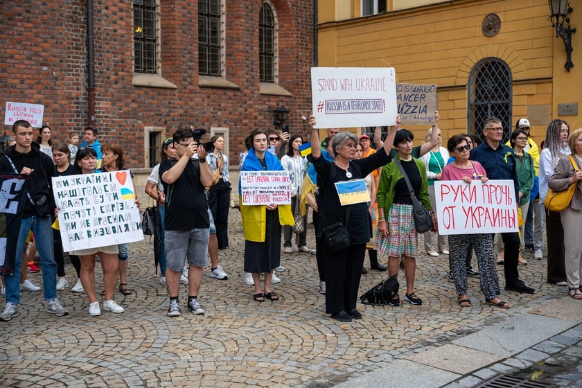 Marsz przeciw zbrodniom rosyjskim dokonywanym w Ukrainie. Wrocław, 13.07.2024