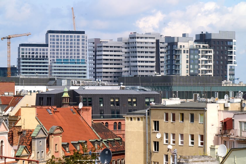 Panorama Wrocławia ze szczytu kamienicy na pl. Solnym