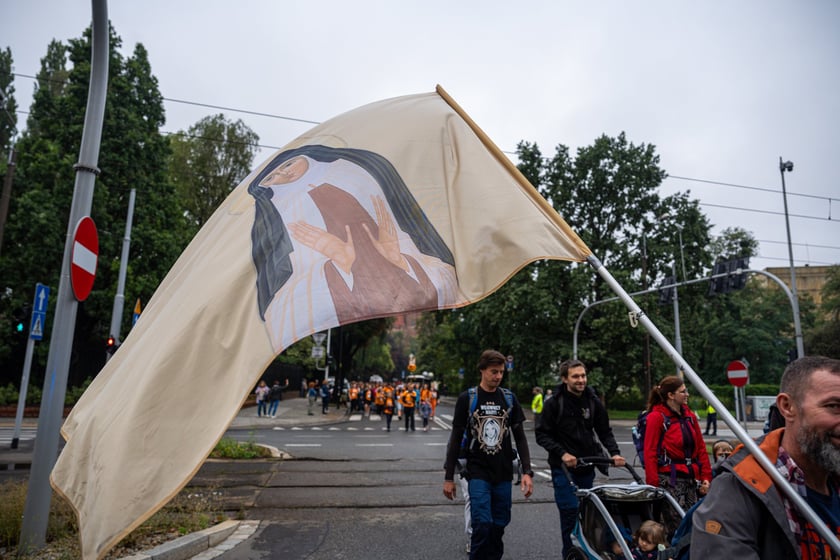 Początek pieszej pielgrzymki na Jasną Górę we Wrocławiu, 2 sierpnia 2024