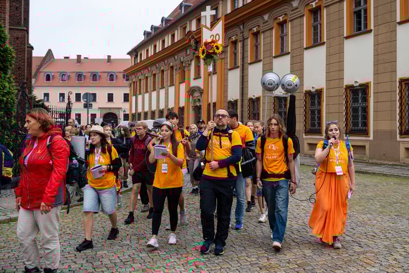 Początek pieszej pielgrzymki na Jasną Górę we Wrocławiu, 2 sierpnia 2024