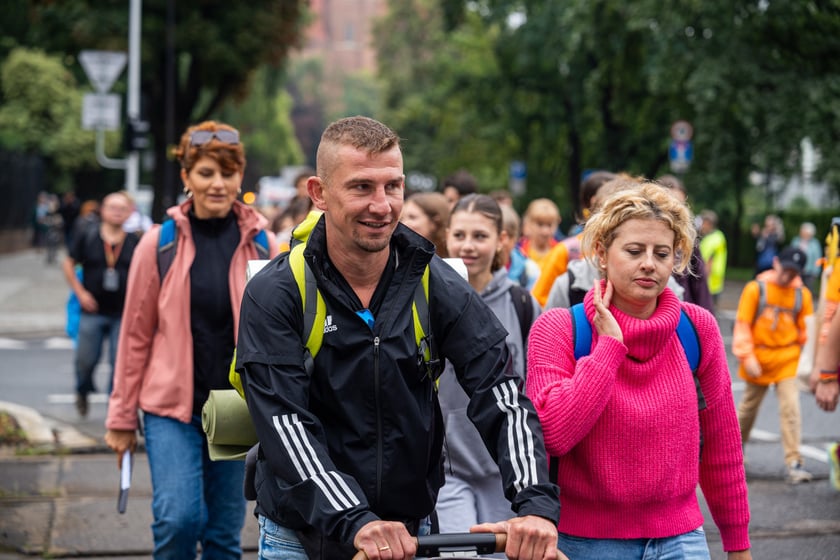 Początek pieszej pielgrzymki na Jasną Górę we Wrocławiu, 2 sierpnia 2024