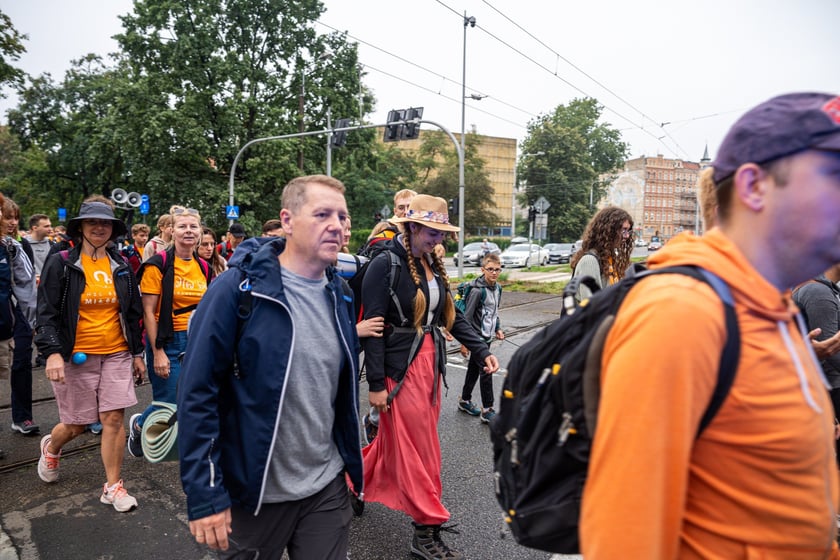 Początek pieszej pielgrzymki na Jasną Górę we Wrocławiu, 2 sierpnia 2024