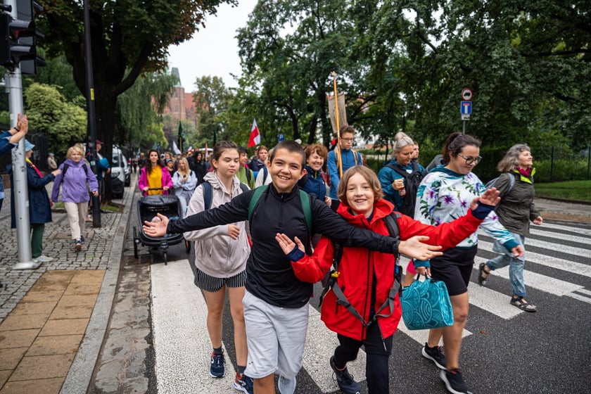 Początek pieszej pielgrzymki na Jasną Górę we Wrocławiu, 2 sierpnia 2024