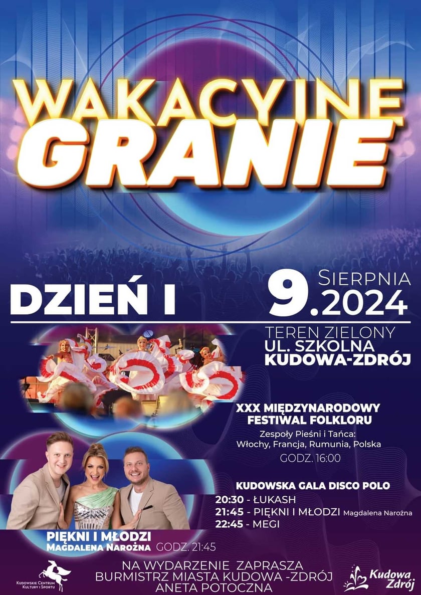 Plakat koncerty w Kudowie Zdroju