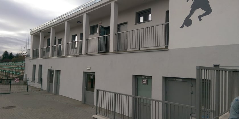 Zaplecze socjhalne stadionu przy ul. Sztabowej