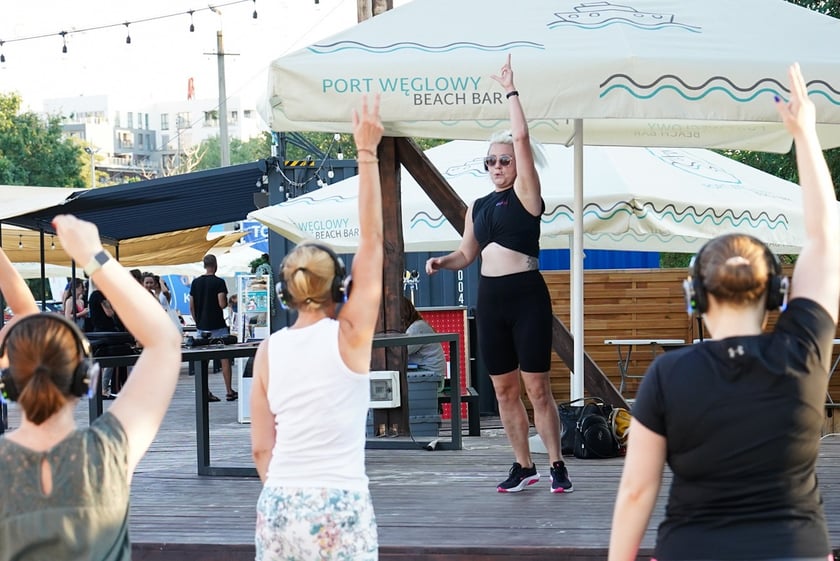 Pierwsza edycja Silent Disco Fitness w Porcie Węglowym we Wrocławiu