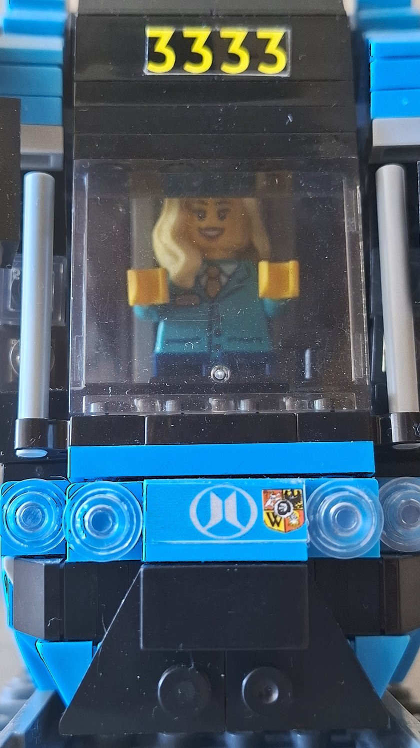 Wrocławski Moderus Gamma zbudowany z klock&oacute;w Lego przez Mateusza, poznańskiego motorniczego