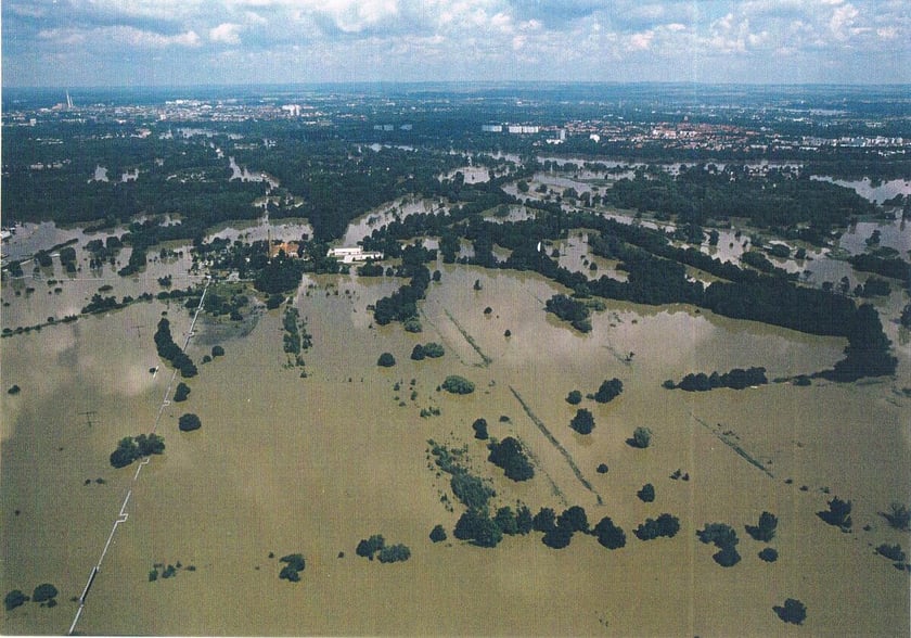 pow&oacute;dź z 1997 roku, zalane tereny wodonośne