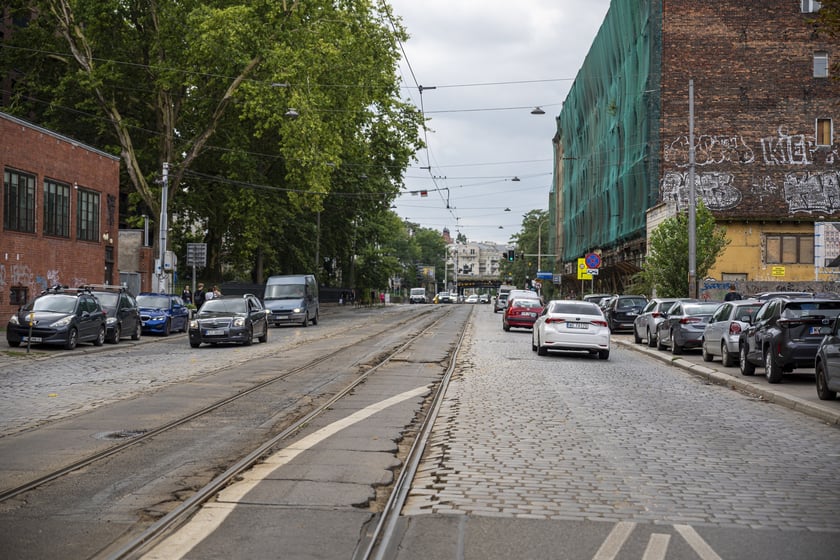 Ulica Pułaskiego w drugiej połowie sierpnia 2024