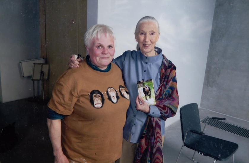 Elżbieta Gajewska z Jane Goodall