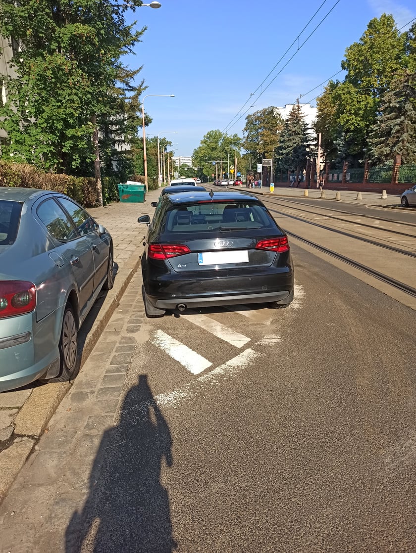 Przykłady nieprawidłowego parkowania