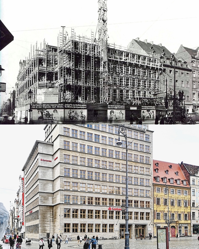 Współczesne i przedwojenne zdjęcia Wrocławia, rynek