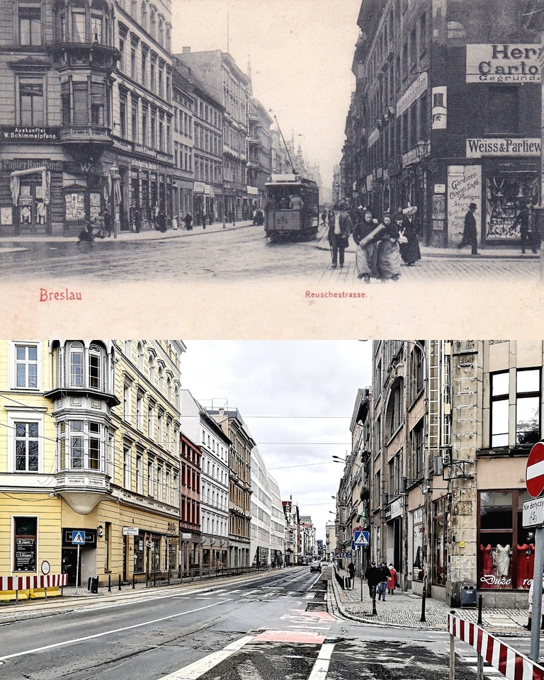 Współczesne i przedwojenne zdjęcia Wrocławia