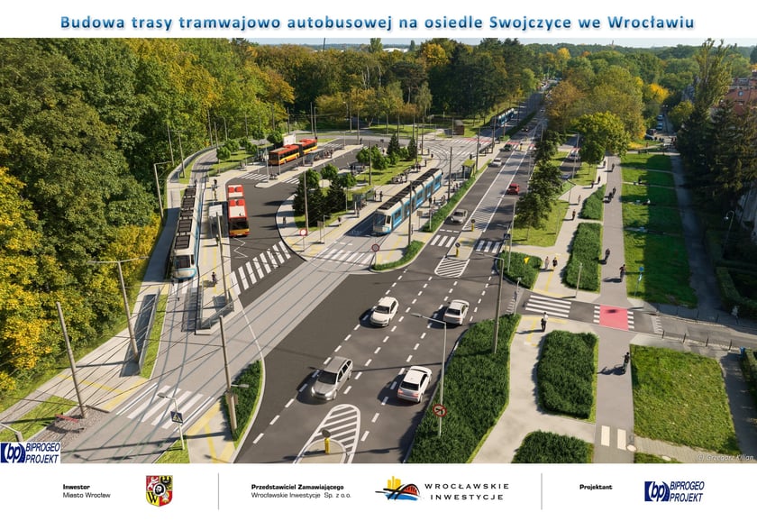 Wizualizacja przebudowanej pętli na Sępolnie