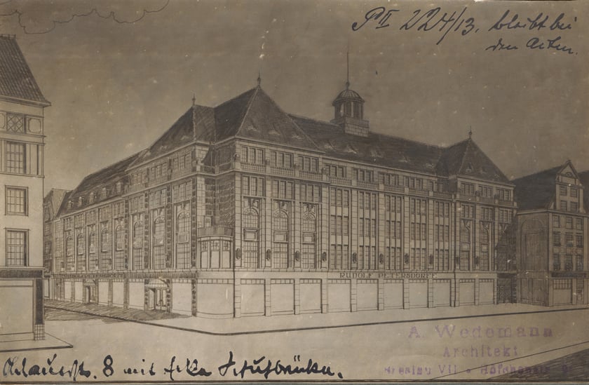 Dom Towarowy Rudolfa Petersdorffa przy ul. Oławskiej 7-8, 1913