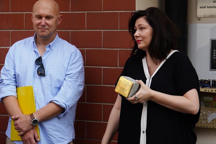 Kamienie pamięci Stolpersteine przy ul. Lelewela, 3 września 2024 r.