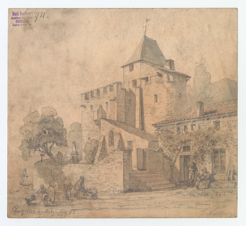 Kości&oacute;ł Saint Quentin koło Metzu, 1873