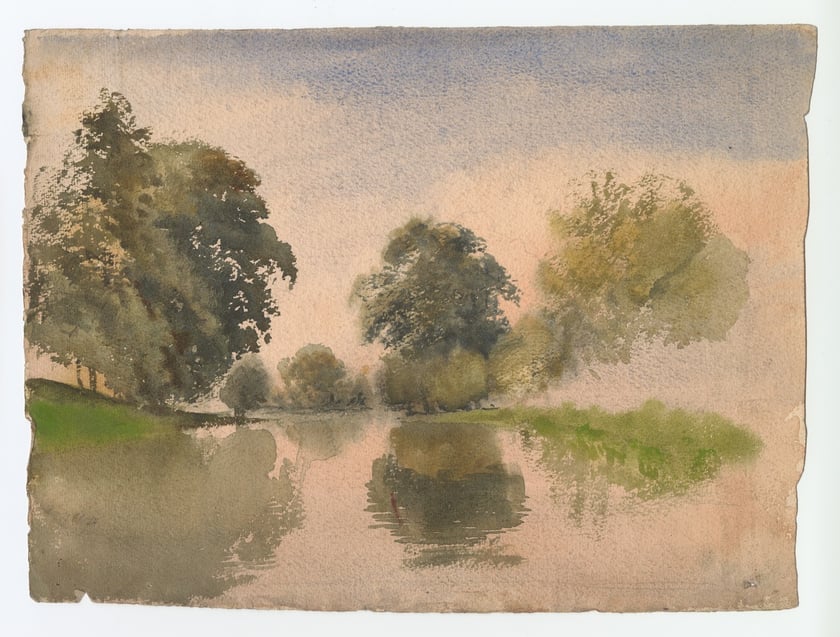 Rozlewisko Odry w Bierdzanach, 1887