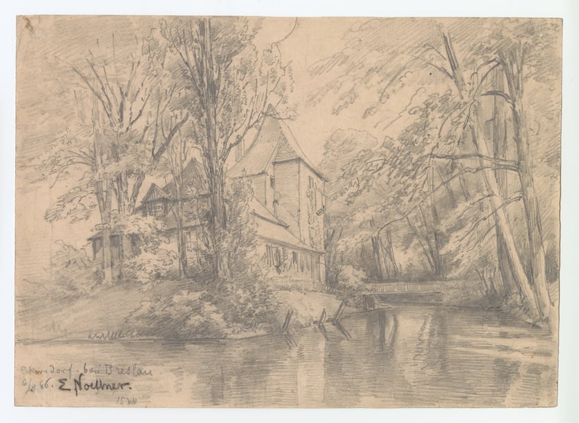 Wieża rycerska w Biestrzykowie koło Siechnic, 1886