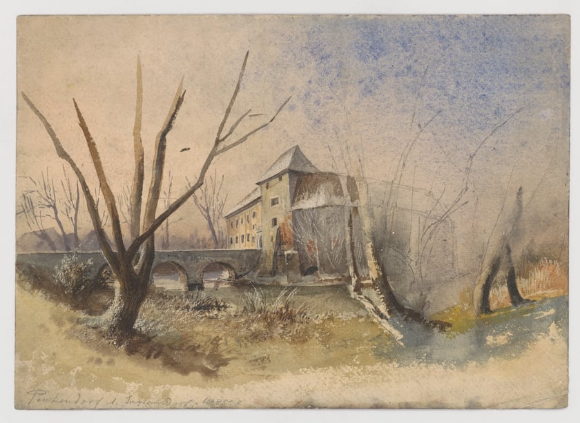 Zamek w Pankowie koło Świdnicy, 1885