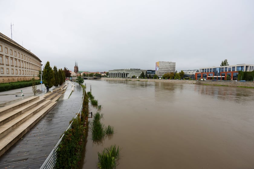 Widok na Odrę we Wrocławiu