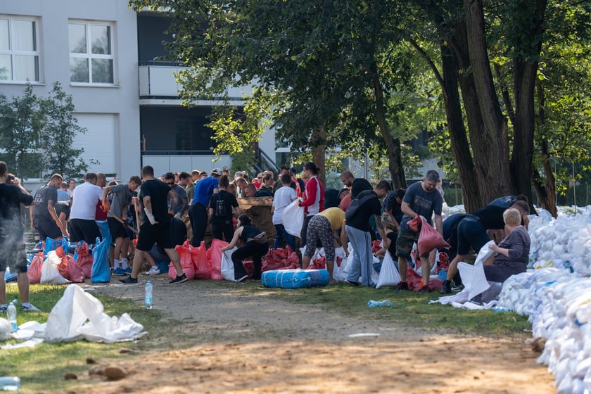 Stawianie umocnień na Stabłowicach (Leśnica), 18 września 2024 roku