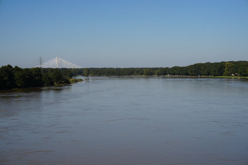 Most Milenijny nad Odrą we Wrocławiu: Dobry widok na Odrę