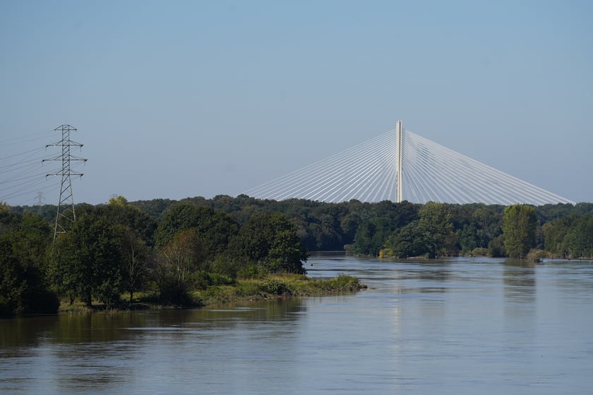 Most Milenijny nad Odrą we Wrocławiu: Dobry widok na Odrę