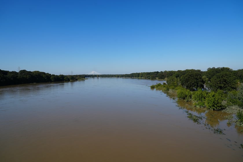 Most Milenijny nad Odrą we Wrocławiu: Dobry widok na Odrę