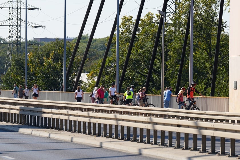 Most Milenijny nad Odrą we Wrocławiu: Dobry widok na Odrę