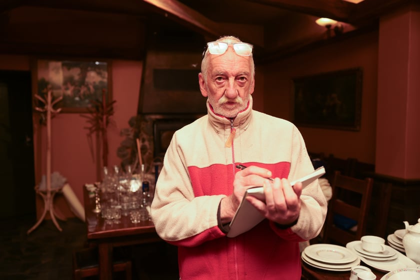 Zbigniew Kwiatek, właściciel pubu Cztery Pory Roku przy ulicy Mickiewicza