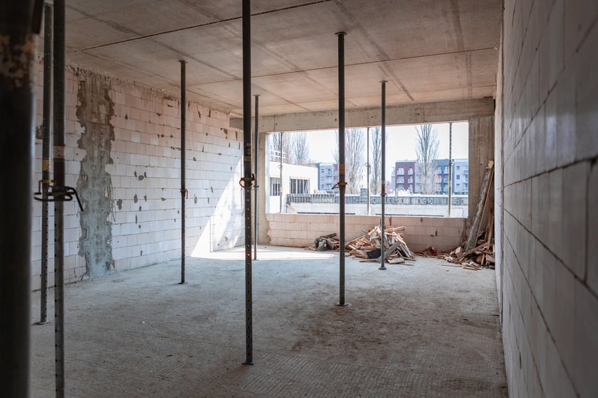 Budowa ZSP na Zwycięskiej (koniec lutego 2025 roku)