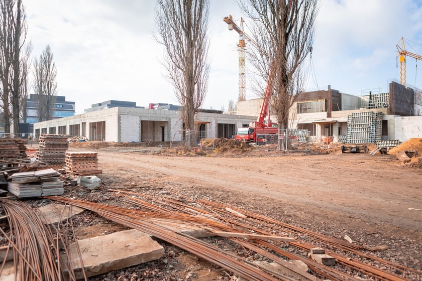 Budowa ZSP na Zwycięskiej (koniec lutego 2025 roku)