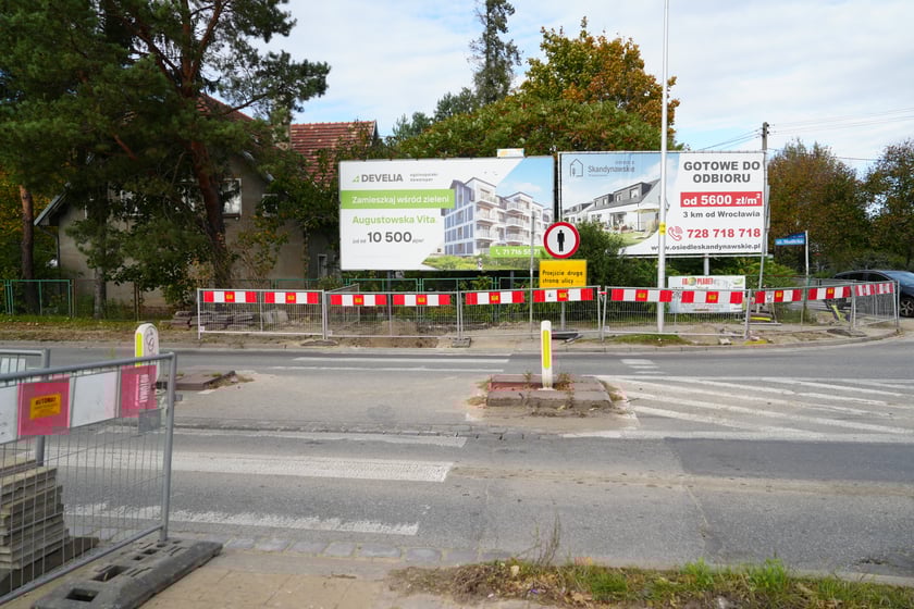 Przebudowywane drogi i ich okolica na Maślicach