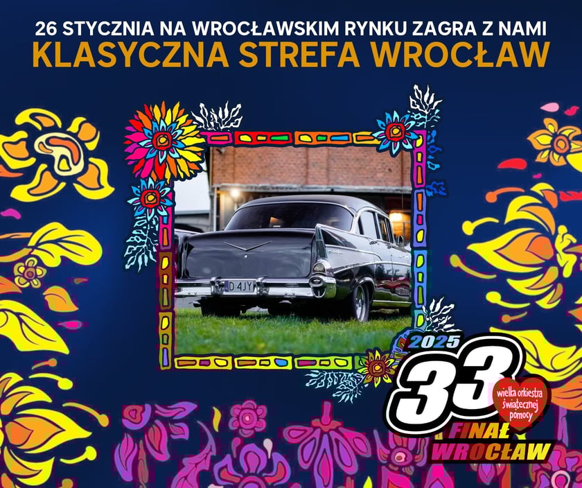Finał WOŚP 2025 we Wrocławiu. W Rynku pojawi się Klasyczna Strefa Wrocław, czyli piękne auta