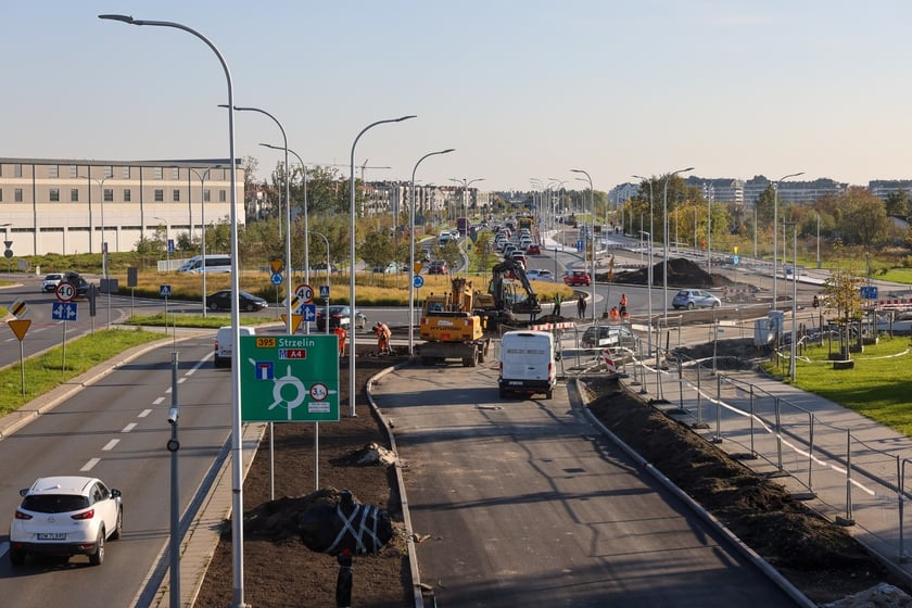 Budowa TAT na Jagodno w październiku 2024 roku