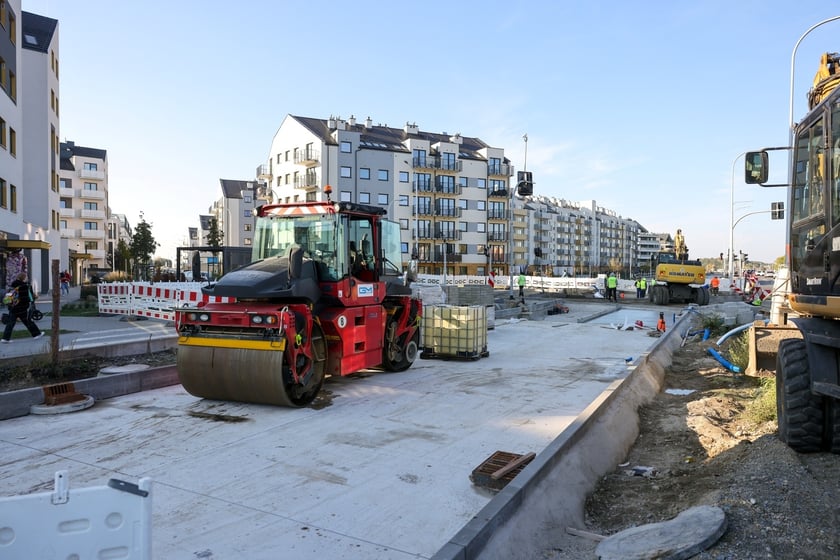 Budowa TAT na Jagodno w październiku 2024 roku