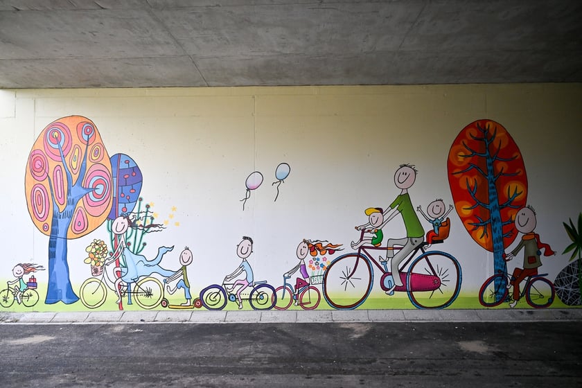 nowy mural na Alei Wielkiej Wyspy