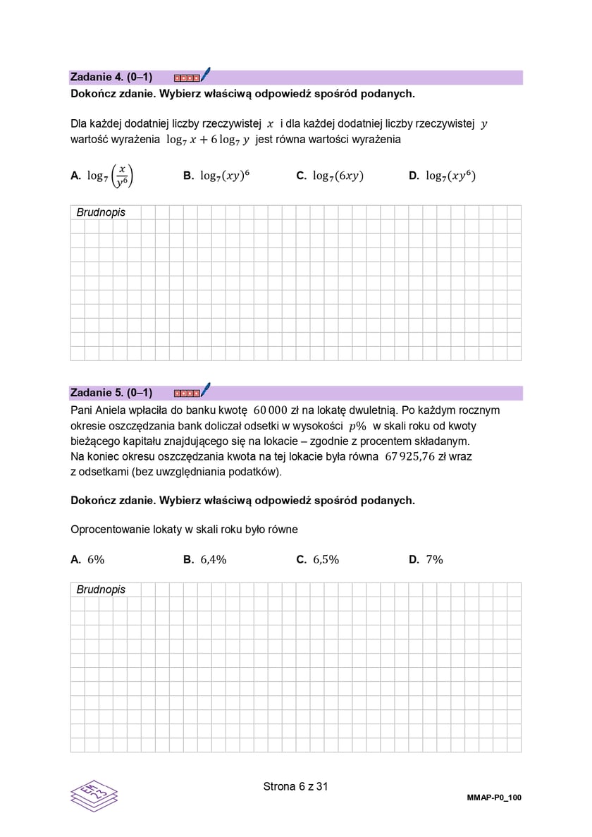 Arkusz CKE: matura próbna 2024/2025 z matematyki, poziom podstawowy - 6 grudnia