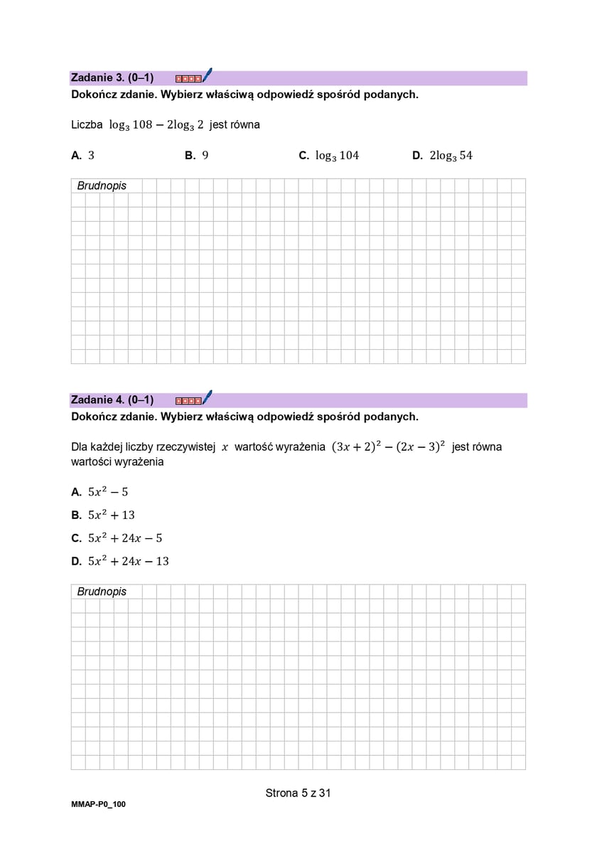 Matura z matematyki 2025 z CKE - arkusz - poziom podstawowy 6 maja