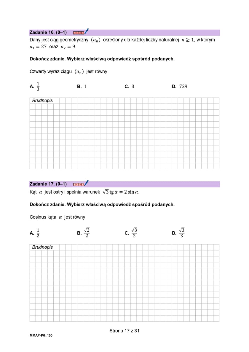 Matura z matematyki 2025 z CKE - arkusz - poziom podstawowy 6 maja