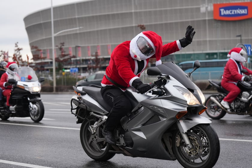 Przejazd Moto Mikołajów przez Wrocław, 07.12.2024