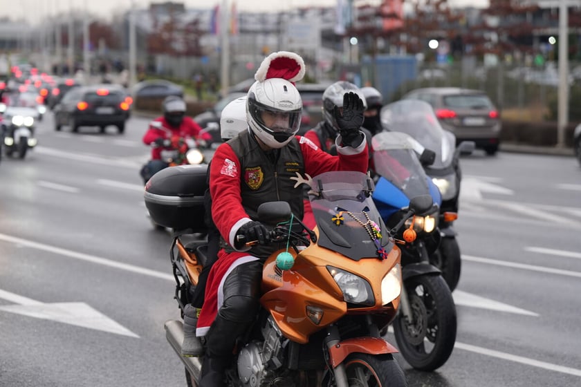 Przejazd Moto Mikołajów przez Wrocław, 07.12.2024