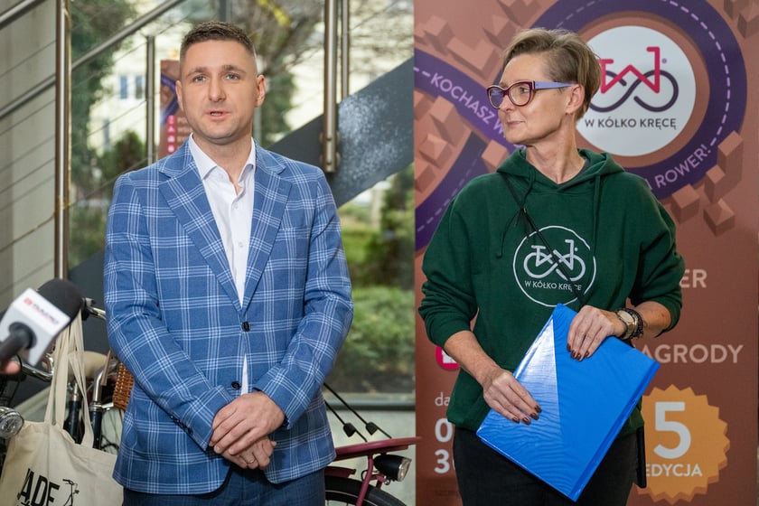Podsumowanie 5. edycji "W k&oacute;łko kręcę" we Wrocławiu. Zwycięzcy otrzymali statuetki i rowery.