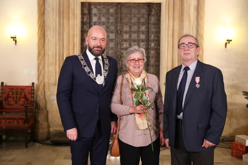 Sala Wielka Ratusza, spotkanie z parami z wieloletnim stażem, 9 grudnia 2024
