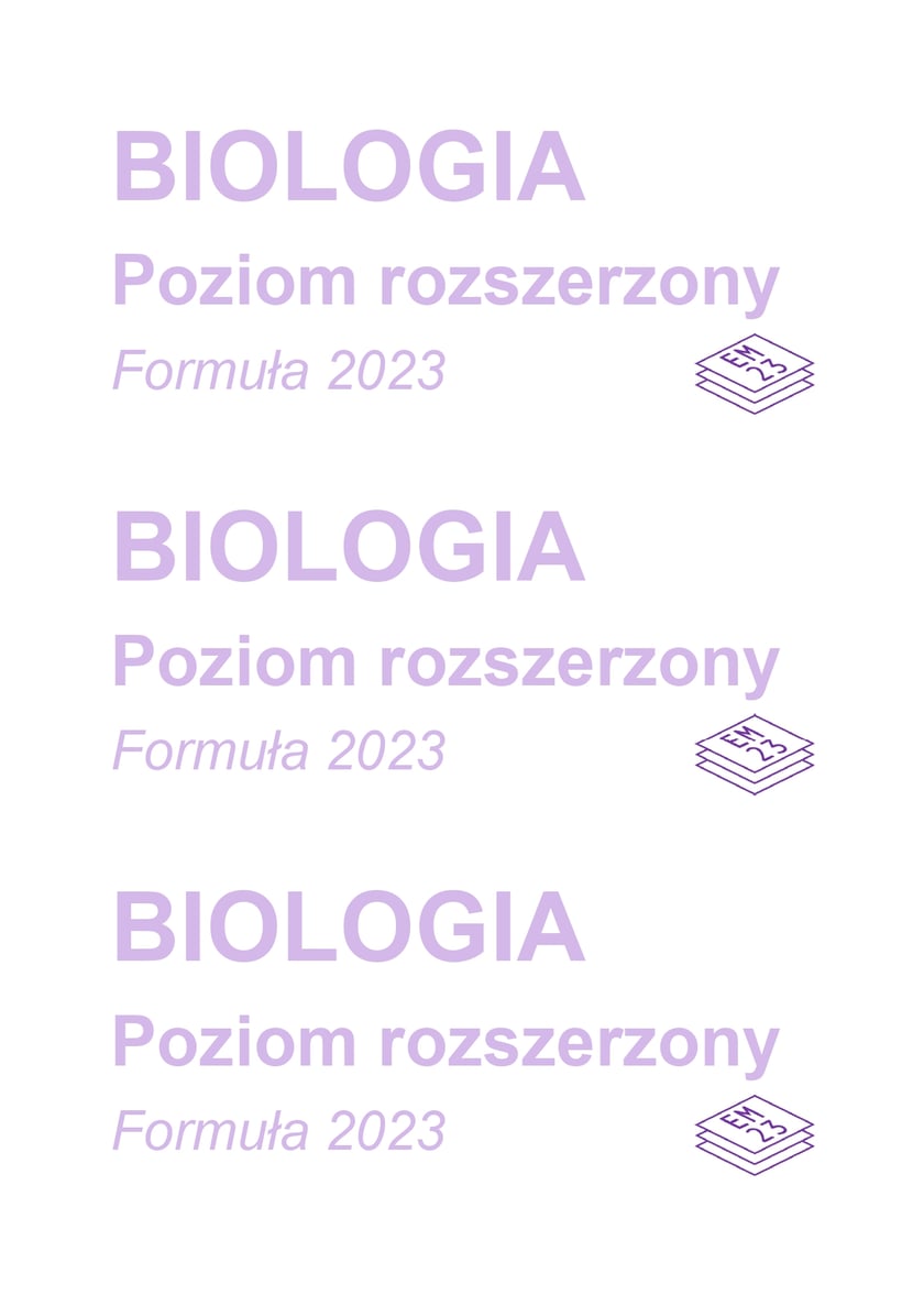 Matura próbna z biologii, poziom rozszerzony, arkusz z pytaniami