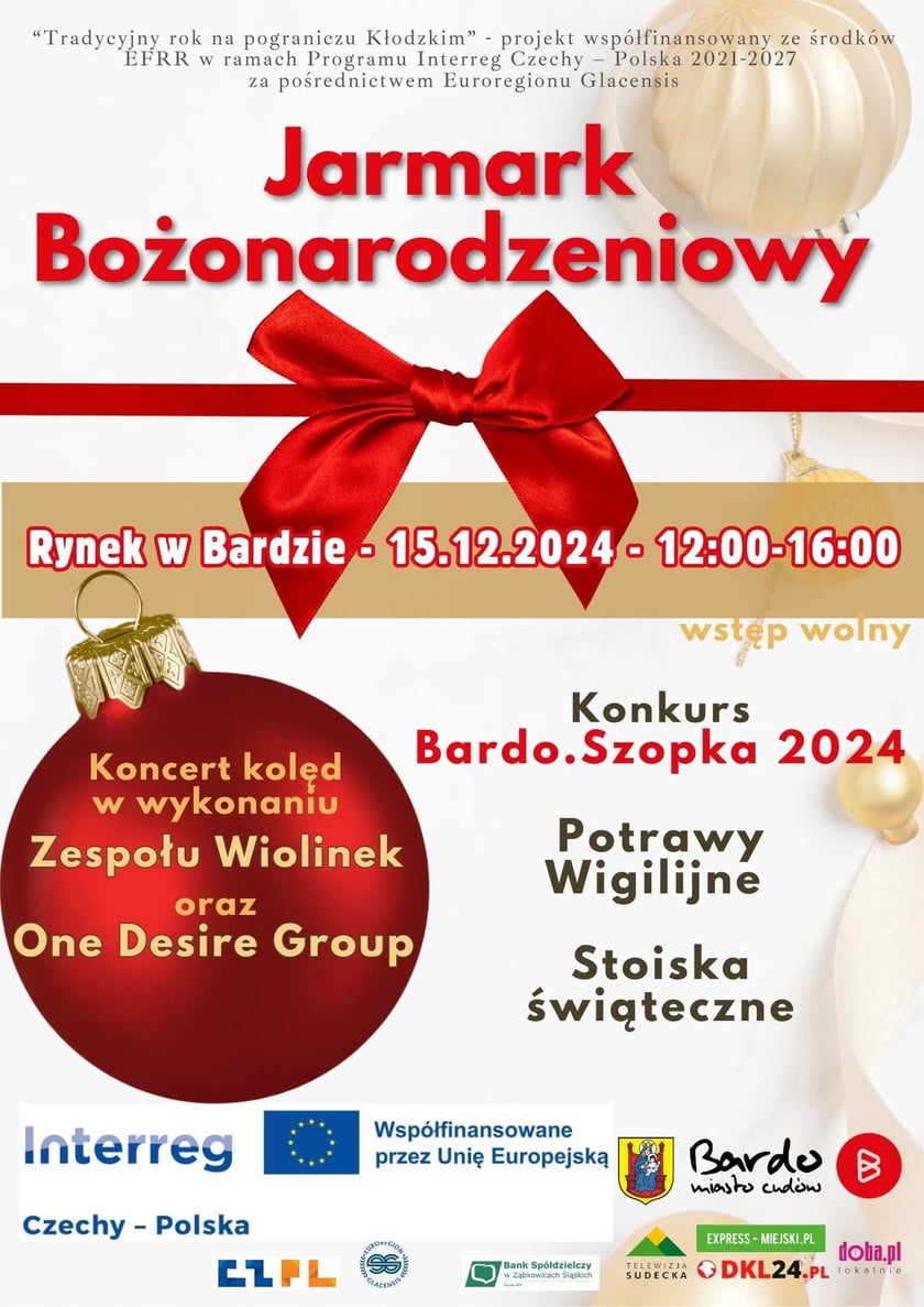 Jarmark w Bardzie, 15 grudnia, godz. 12-16