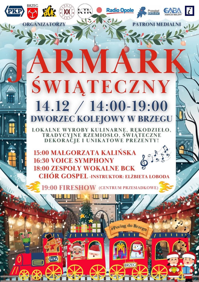 program jarmarku w Brzegu, 14 grudnia, godz. 14-19