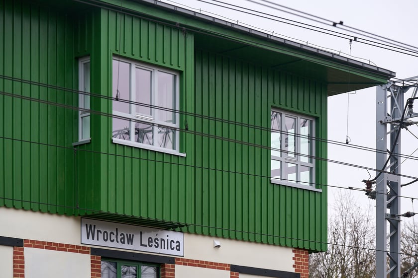 Nastawnia stacji Wrocław Leśnica (grudzień 2024)